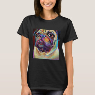 Camiseta PUPPY PUG Adorável com T-Shir Clássico de LÍNGUA D