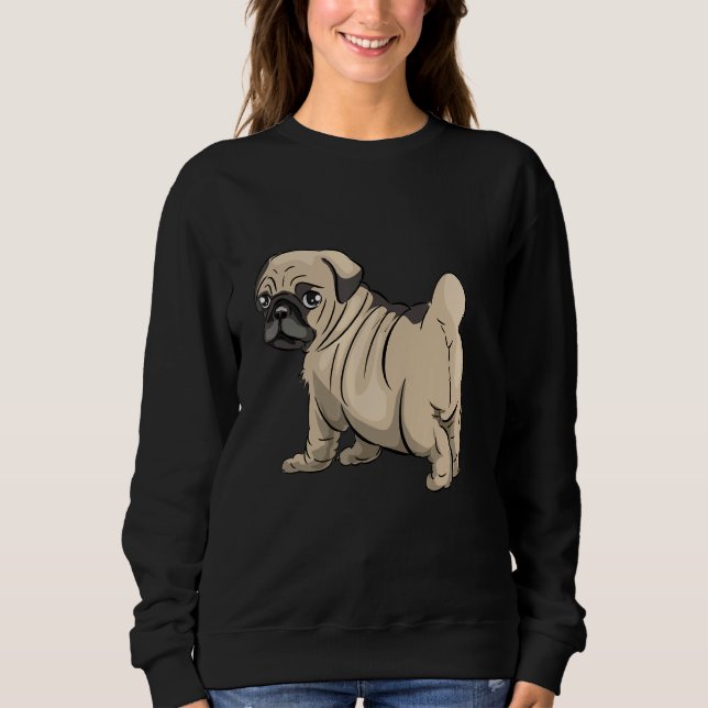 Camiseta Puppy Pug Pet Cut (Frente)