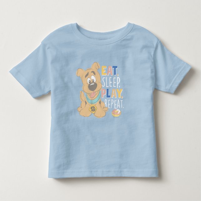 Camiseta Puppy Scooby-Doo "Coma, Dorme, Jogue, Repita" (Frente)