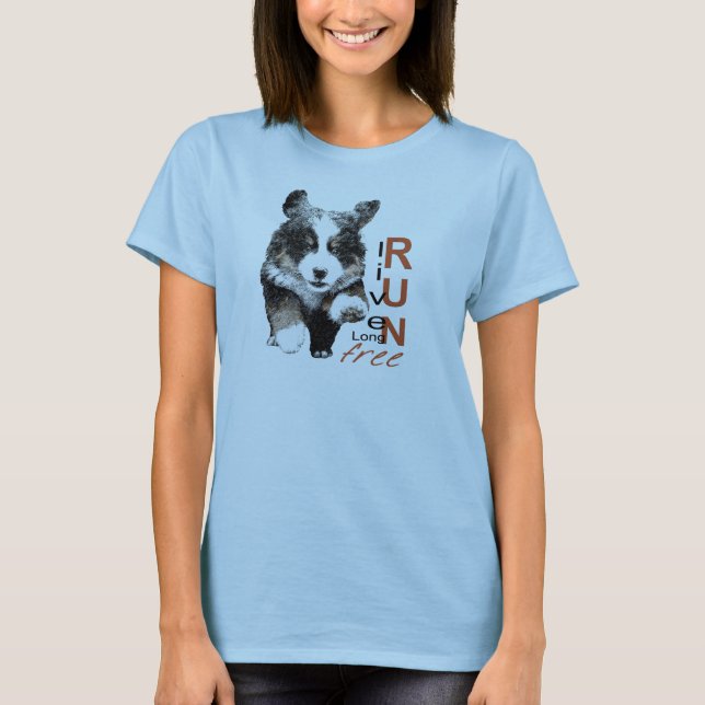 Camiseta "Puppy" viva longa e livre (Frente)