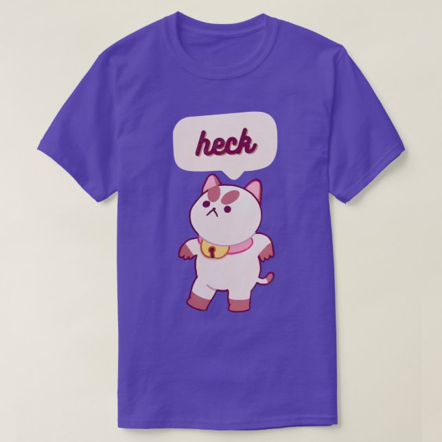 Camiseta Puppycat Swear Heck (Frente do Design)