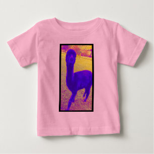 CAMISETA PÚPULO DE IMAGEM ANIMAL DE ABSTRATO ALPACA COROSO