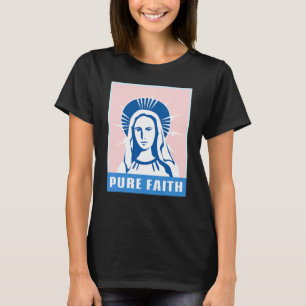 Camiseta Pura Fé Igreja Virgem Maria Religião Católica S