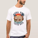 Camiseta Pura Vida Beach Costa Rica Tropical Sunset Nature<br><div class="desc">Pura Vida Beach Costa Rica Tropical Sunset Nature Cute Sloth T-Shirt</div>