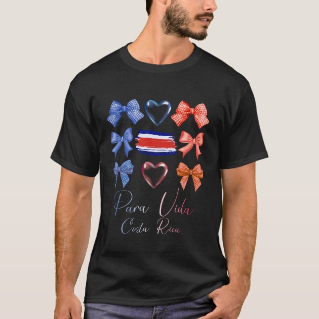 Camiseta Pura Vida Costa Rica Bow Souvenir - Hispanic Herit (Frente)