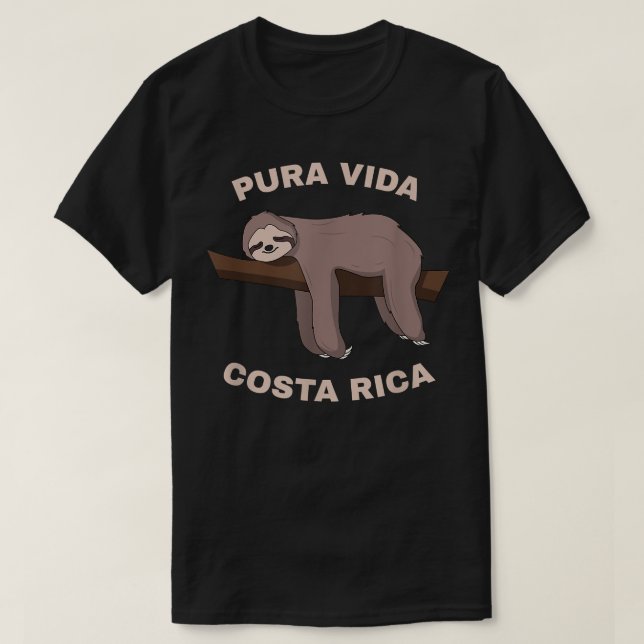 Camiseta Pura Vida Costa Rica - Legal Costa Rica Sloth (Frente do Design)