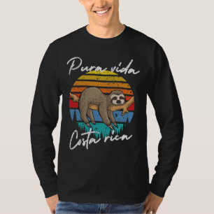 Camiseta Pura Vida Costa Rica Vintage Cute Sleepy Divertido