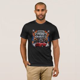Camiseta Pure Muscle Power – Engine Muscle Car with Flame