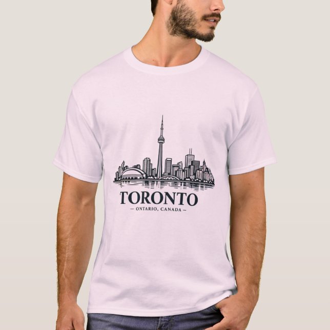 Camiseta Pure North: Roupas com a Silhueta de Toronto (Frente)