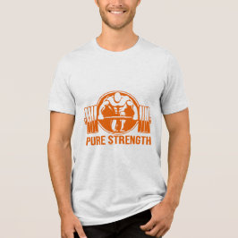 Camiseta Pure Strength Powerlifting Logo – Gold Edition Gym