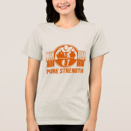 Camiseta Pure Strength Powerlifting Logo – Gold Edition Gym
