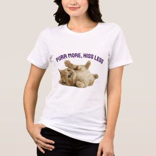 Camiseta Purge More, Sua Les - Engraçada Mulher Gata Laranj