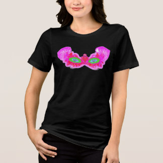 Camiseta Purim פּוּרִים máscara de Esther brilho coração co