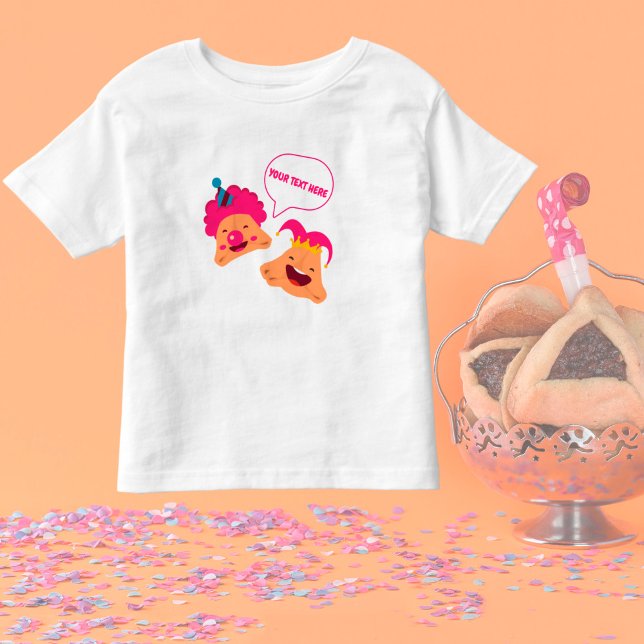 Camiseta Purim Feliz e Personalizado Hamantaschen (Criador carregado)