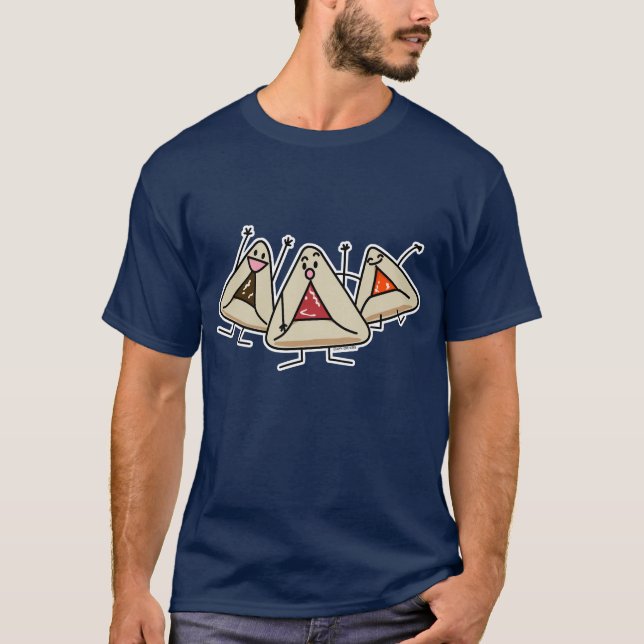 Camiseta Purim hamantaschen a pastelaria Sameach Oznei (Frente)