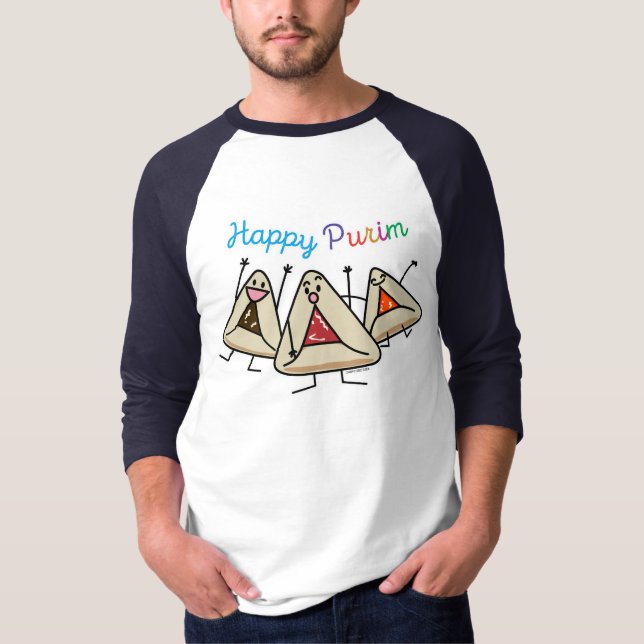 Camiseta Purim hamantaschen a pastelaria Sameach Oznei (Frente)