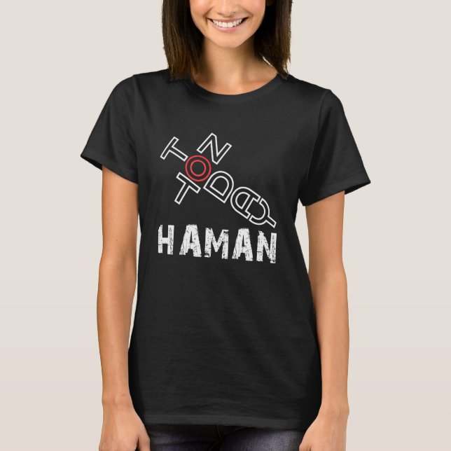 Camiseta Purim Hoje Não Figurino De Haman (Frente)