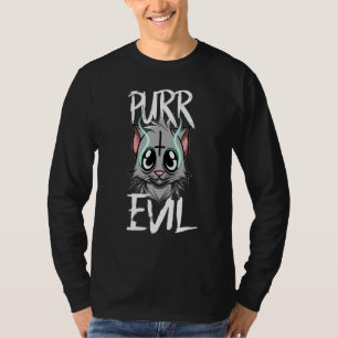 Camiseta Purper Mau - Satanás Cat Satã Atheist Cat