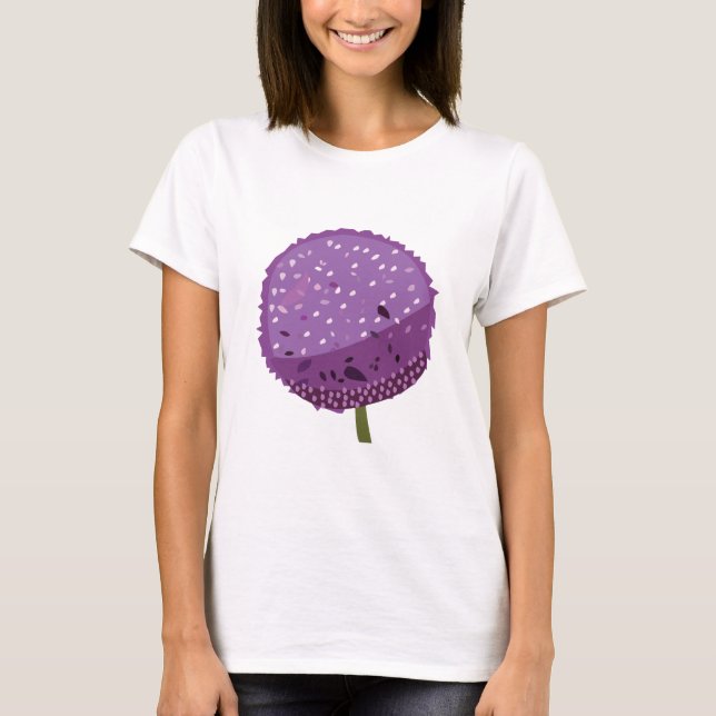 Camiseta Purple Allium Floral (Frente)