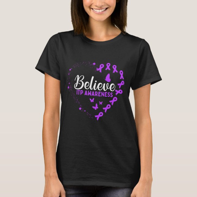 Camiseta Purple Butterfly ITP Awareness (Frente)