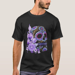 Camiseta Purple Floral Black Sugar Skype