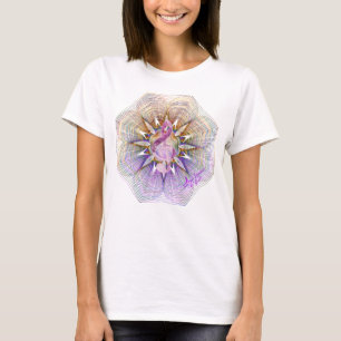 Camiseta Purple Floral Prism Treble Clef