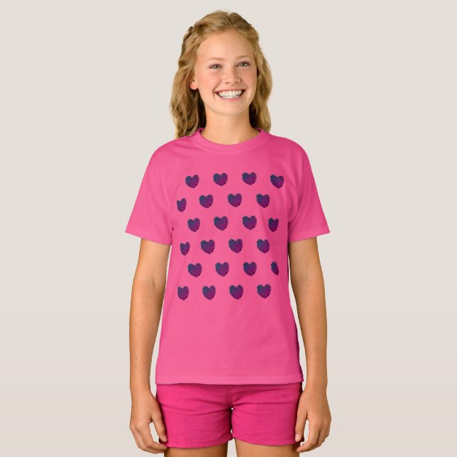 Camiseta Purple Heart para Meninas (Frente Completa)