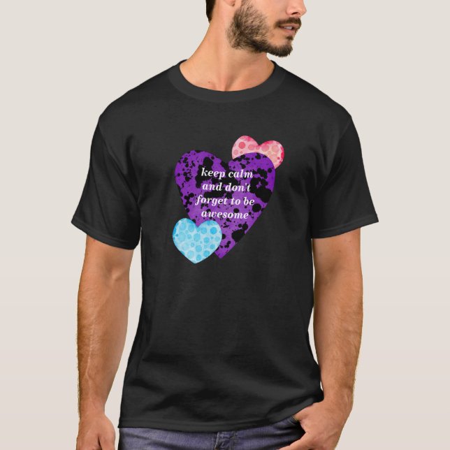 Camiseta Purple heart vibrant red love (Frente)