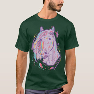 Camiseta Purple Horse Painting Animal Art Equestrian Men Wo