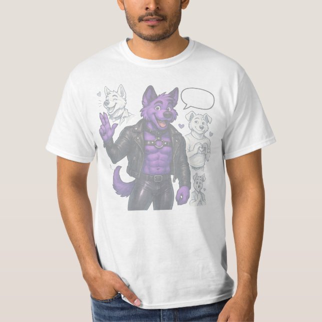 Camiseta Purple Husky in Leather  (Frente)