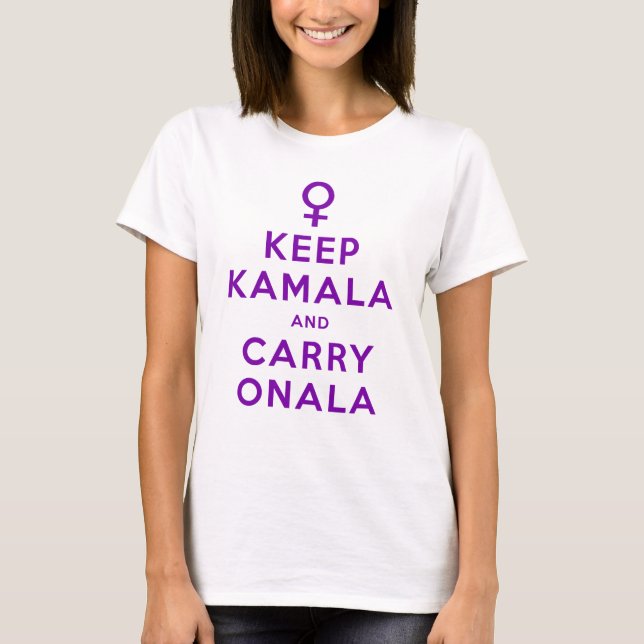 Camiseta Purple Keep Kamala e Carregar Onala (Frente)