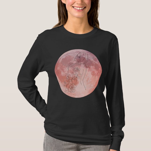 Camiseta Purple Moon Goddess Art (Frente)