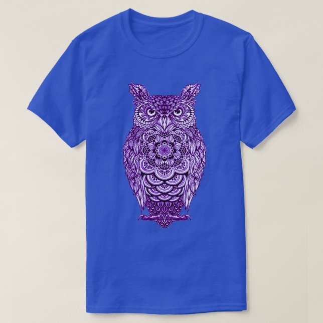 Camiseta Purple Owl Fun Bird Graphic For Owl Lovers (Frente do Design)