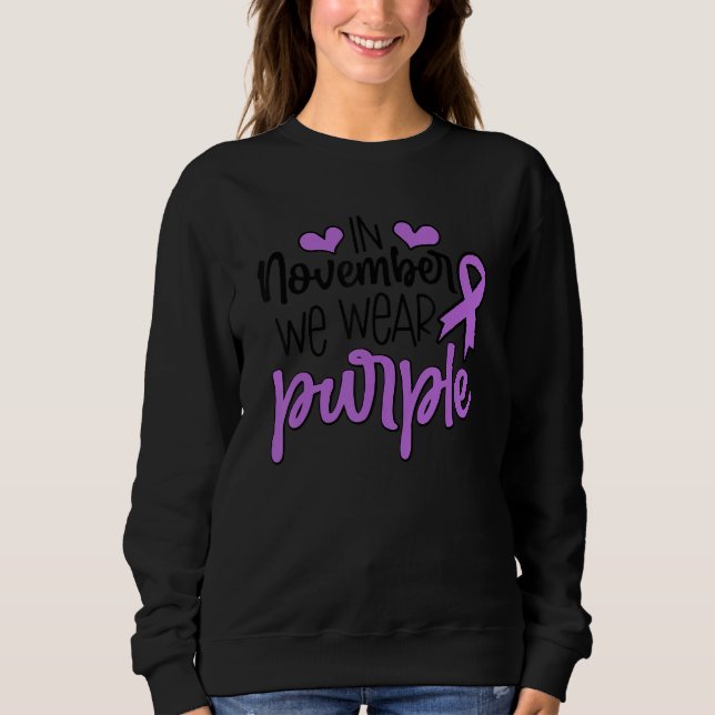 Camiseta Purple Ribbon In November We Wear Purple Epilepsy  (Frente)