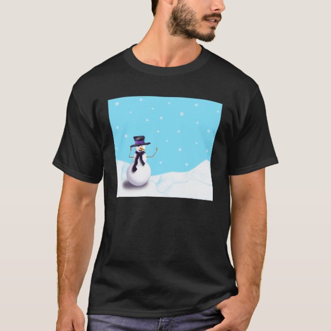 Camiseta Purple Snowman (Frente)