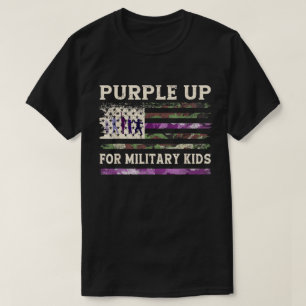 Camiseta Purple Up For Military Kids - Bandeira do