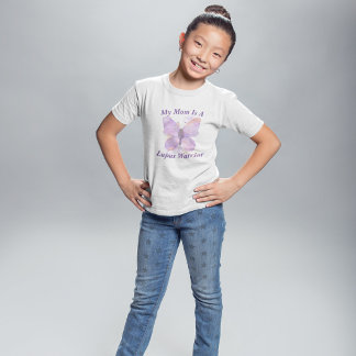Camiseta Púrpura Borboleta Lupus Warrior Mãe
