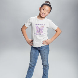 Camiseta Púrpura Borboleta Lupus Warrior Mãe