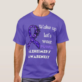 Camiseta Púrpura de consciência do Alzheimer