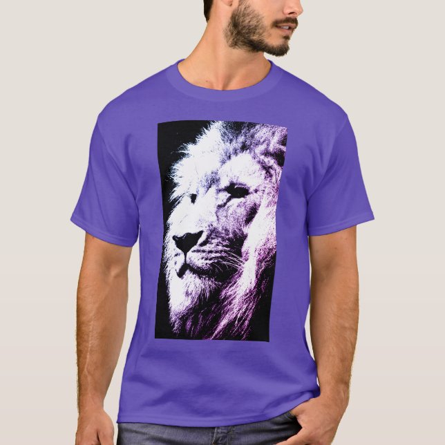 Camiseta Púrpura de Pop de Arte Moderna Elegante (Frente)