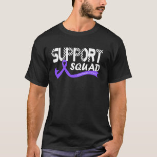 Camiseta Púrpura de Sensibilização por Fibromialgia Esquadr