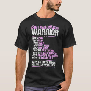 Camiseta Púrpura de Sobrevivência de Dor de Malformação Chi