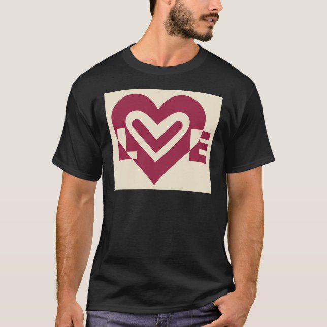 Camiseta Púrpura de vinho de dois tons (Frente)