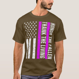 Camiseta Púrpura do Coração Militar Veterano Americano Roxo