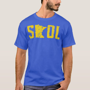 Camiseta Púrpura E Amarelo Da Vintagem Em Distância