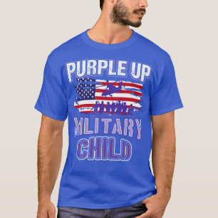 Camiseta Púrpura e Criança Militar - Sensibilização para a