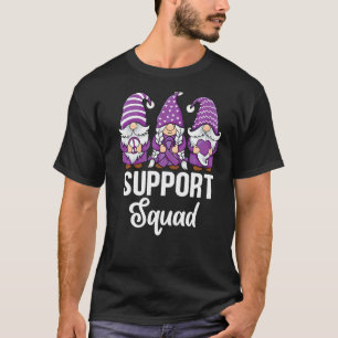 Camiseta Púrpura Esperança de amor Gnomos apoiam Lúpus Esqu