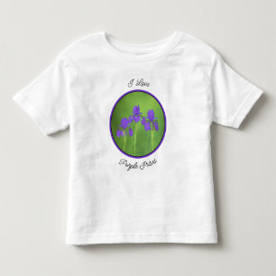 Camiseta Púrpura Iris - Arte Flor Original