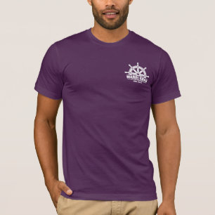 Camiseta Púrpura MG Teto Wht Logotipo Fnt/Cor do Cheio Tra
