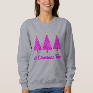 Camiseta Púrpura Paisley Retro Árvore de Natal Moderna